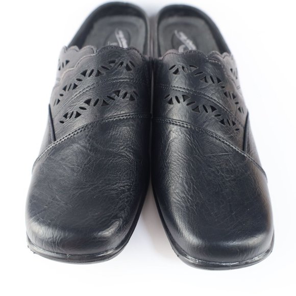 Easy Street Perforated Women Mules Black 10M- 0147 - Picture 5 of 15